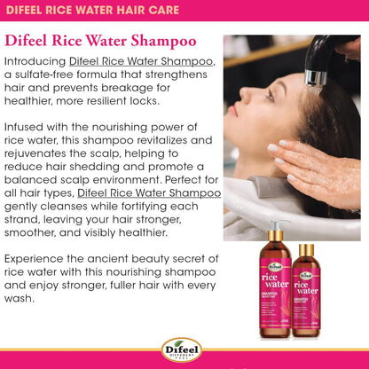 Difeel Rice Water Strengthening  Shampoo (12 oz)