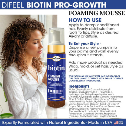 Difeel Biotin Foaming Mousse (8oz)