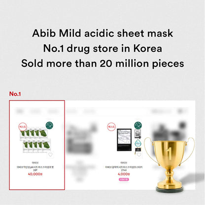 [Abib] Mild acidic pH sheet mask Heartleaf fit