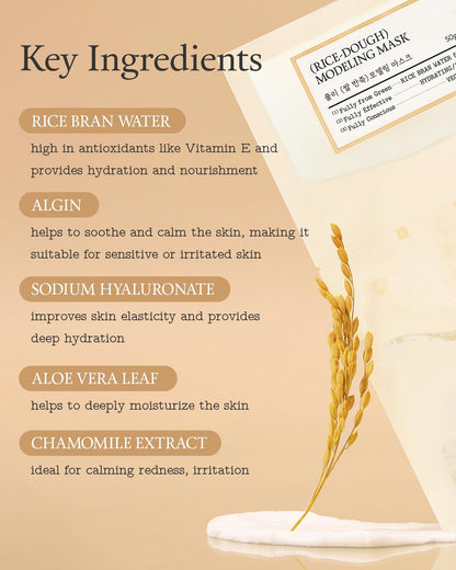 FULLY Rice Dough Facial Modeling Mask (1Sheet)