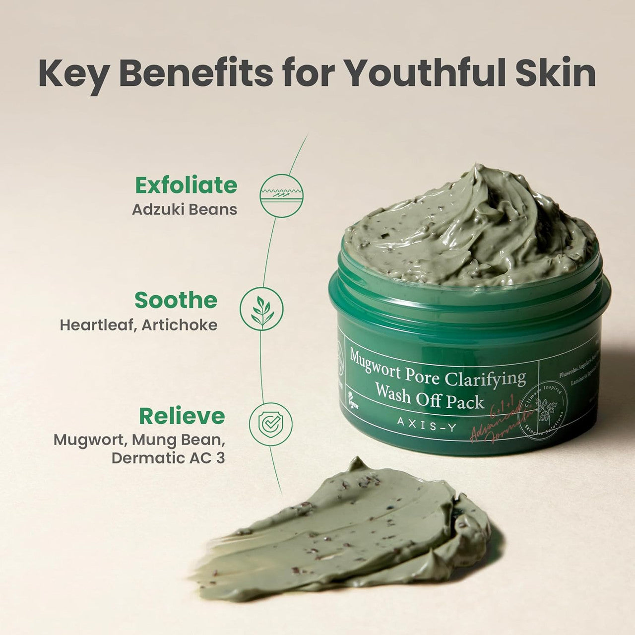 AXIS-Y Mugwort Pore Clarifying Wash Off Pack (3.38oz)