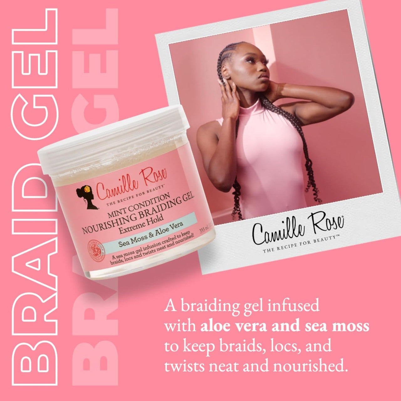 Camille Rose Mint Condition Nourishing Braiding Gel (12 oz)