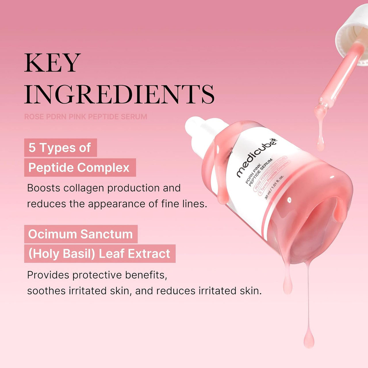 MEDICUBE PDRN Pink Peptide Serum (1.01oz)