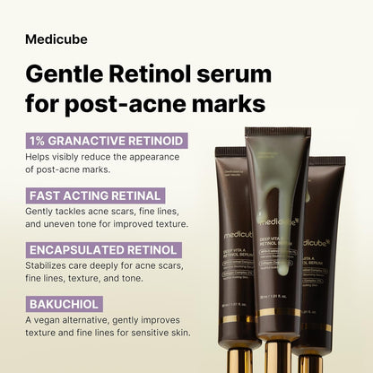 MEDICUBE Deep Reviving Bakuchiol Vita A Retinol Serum (1.01oz)