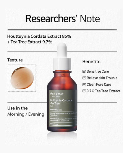MARY & MAY Houttuynia Cordata Tea Tree Serum (1.01oz)