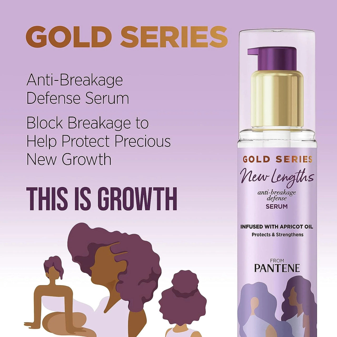 PANTENE Gold Series New Lengths Anti-Breakage Defense Serum (3 oz)