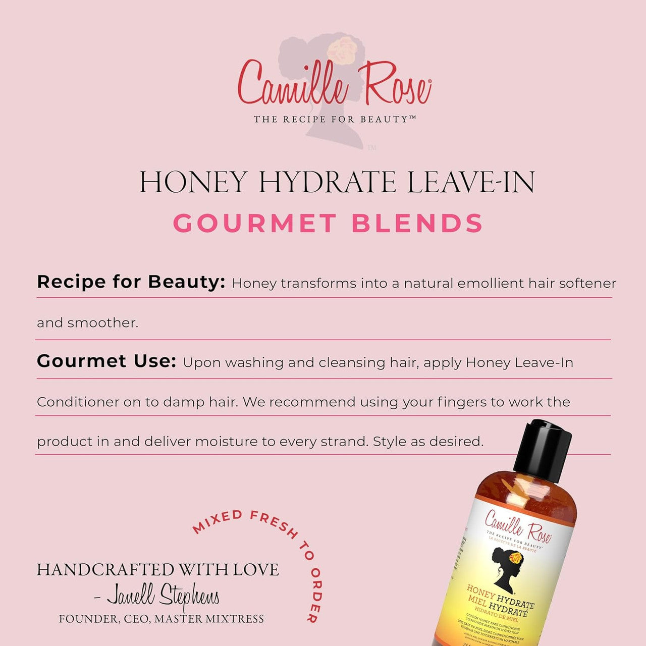 Camille Rose Honey Hydrate Leave In Conditioner (9oz)