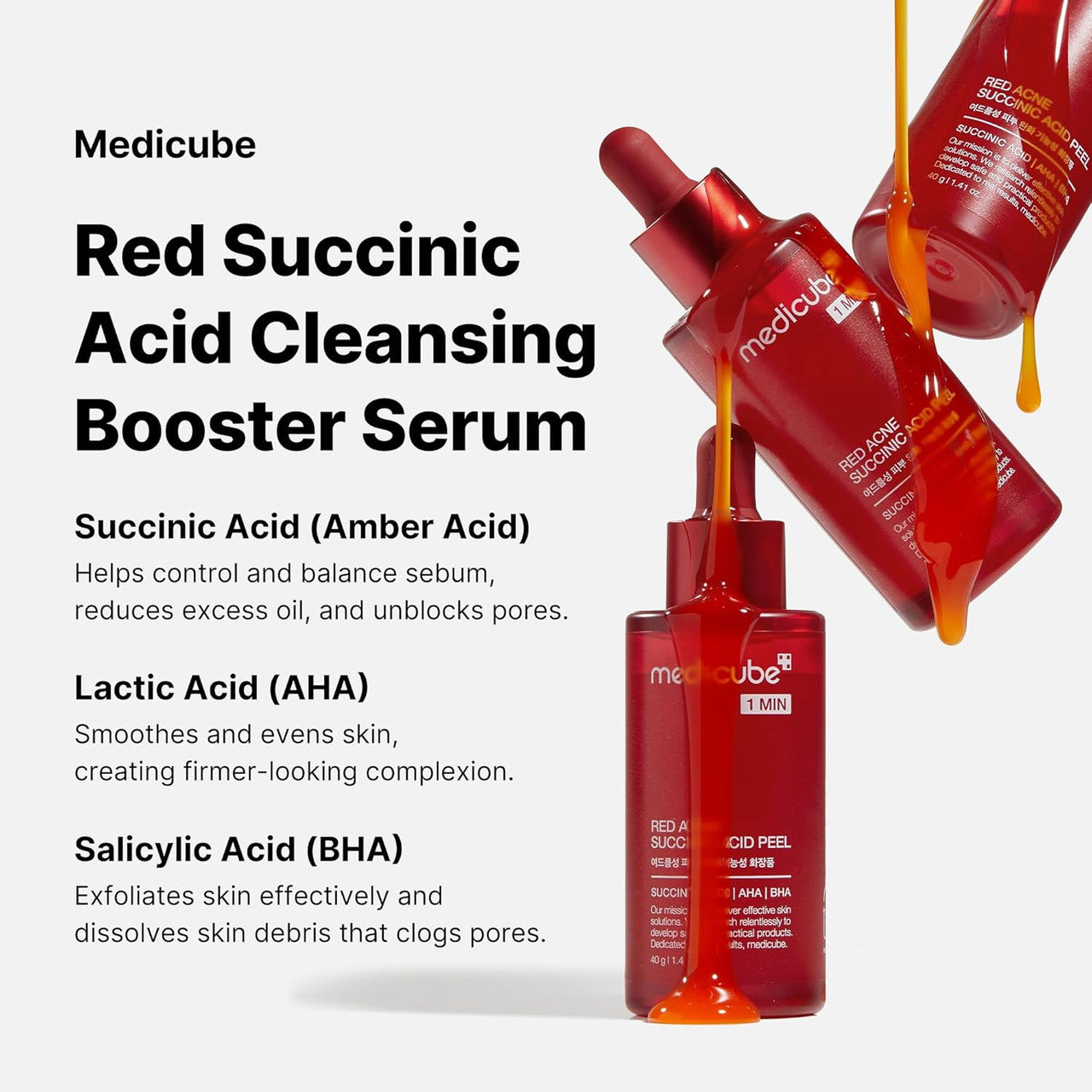 MEDICUBE 21% Red Succinic Acid Peel (1.41oz)