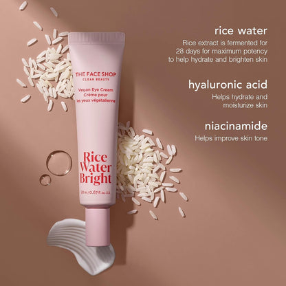 THE FACE SHOP Water Bright Vegan Eye Cream, Vegan (20ml)