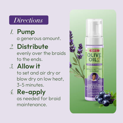 ORS Olive Oil Braidzone Braid Setting Mousse (7oz)