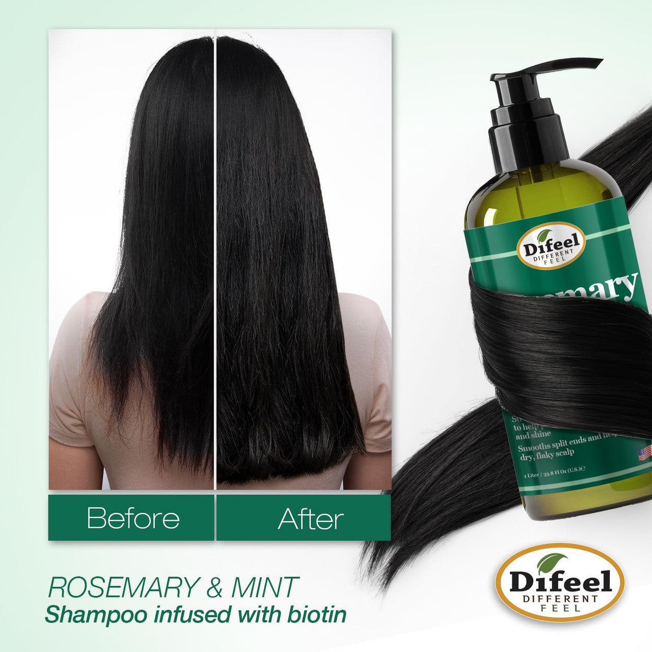 Difeel Rosemary Mint Strengthening Biotin Conditioner (33oz)