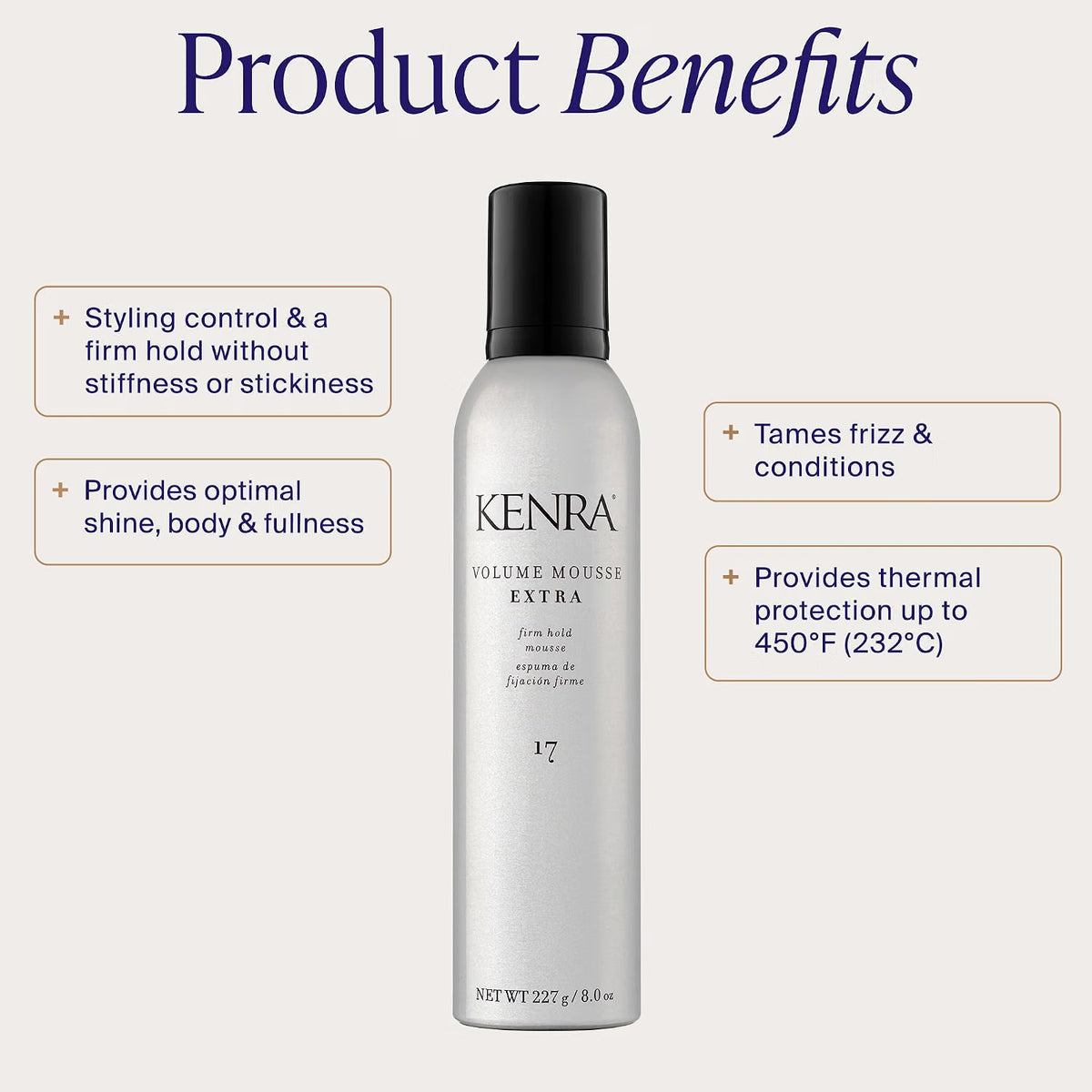 KENRA Professional Volume Mousse Extra 17 Firm Hold (8oz)