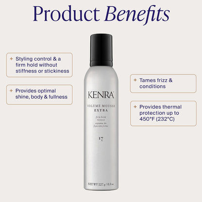 KENRA Professional Volume Mousse Extra 17 Firm Hold (8oz)
