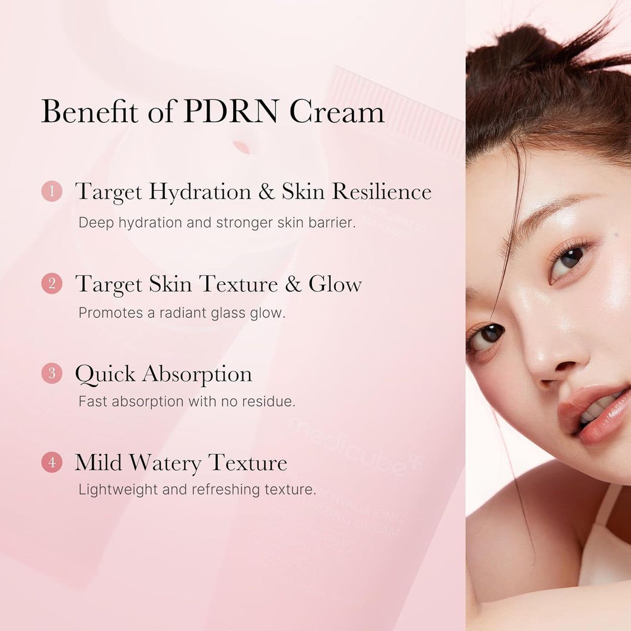 MEDICUBE Salmon DNA PDRN Pink Hyaluronic Moisturizing Cream (1.69oz)