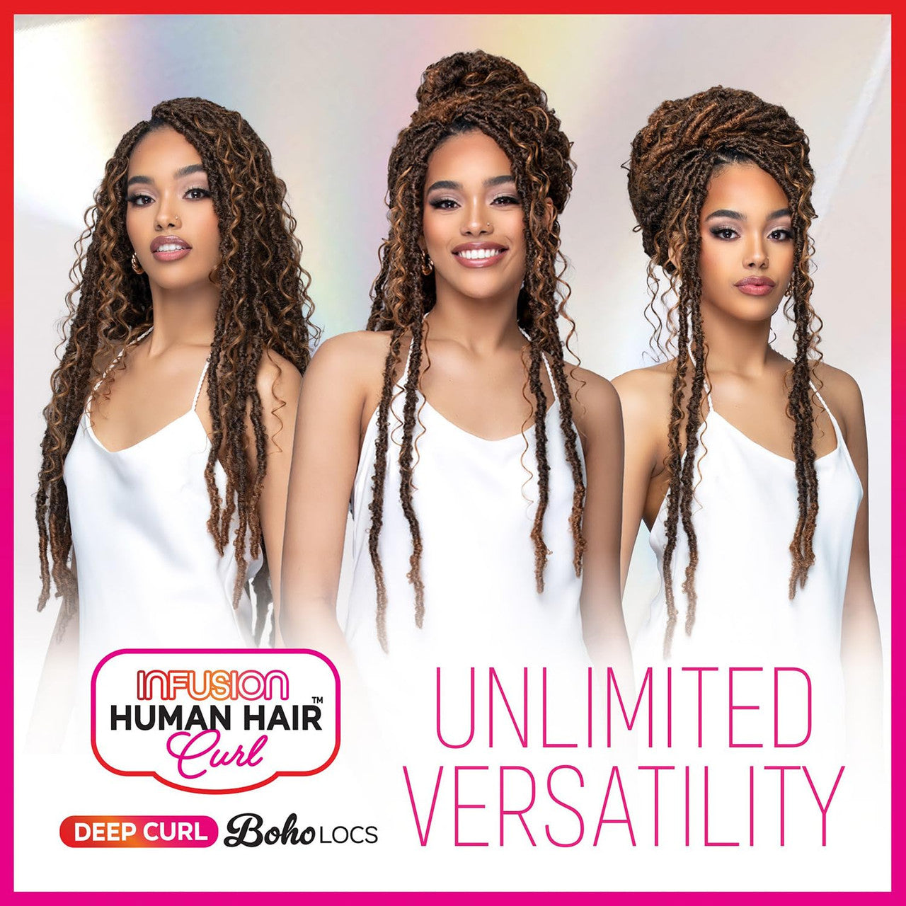 Bobbi Boss Human Hair Blend Crochet Braids - Deep Curl Boho Locs 26"