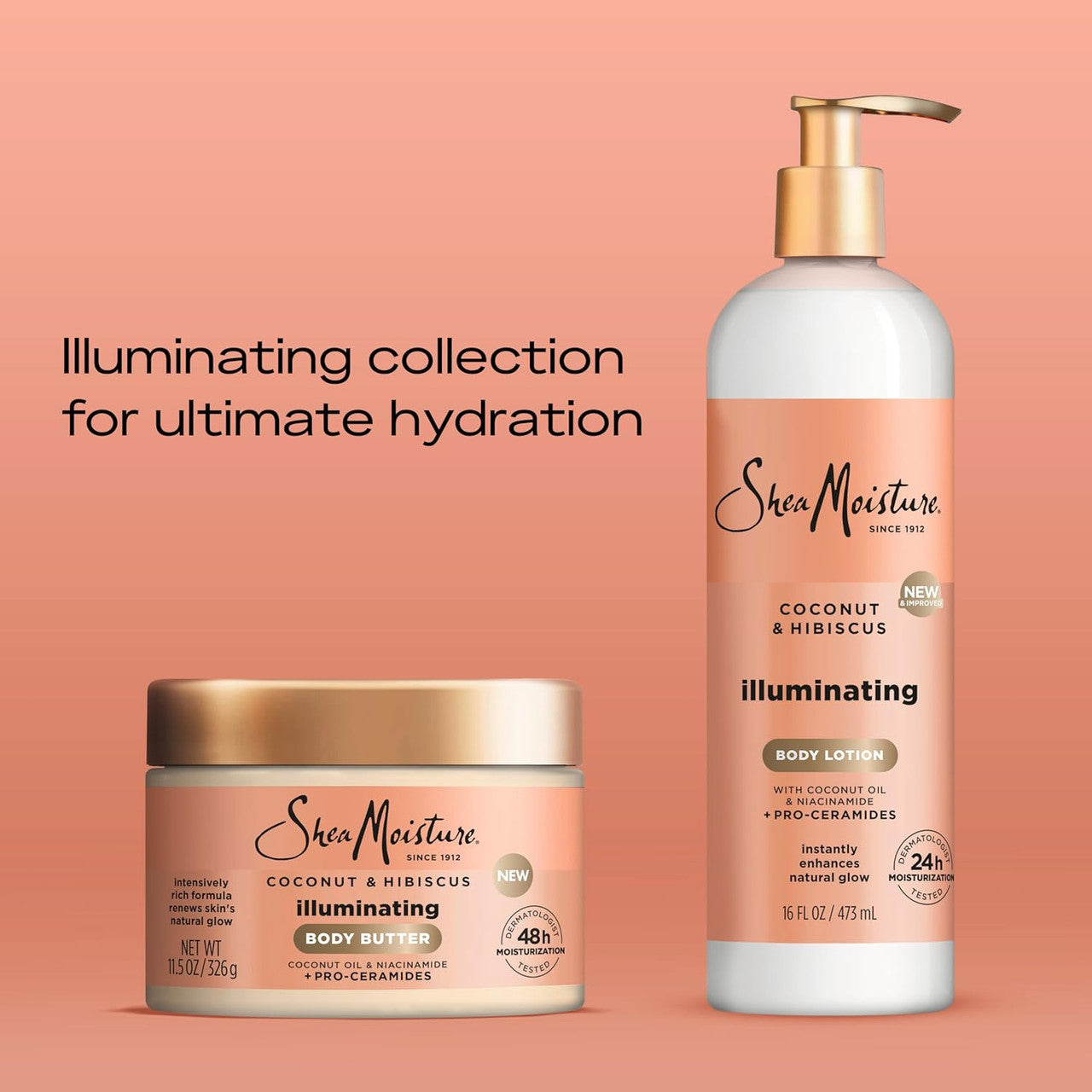 SheaMoisture Coconut & Hibiscus Illuminating Body Lotion (16oz)