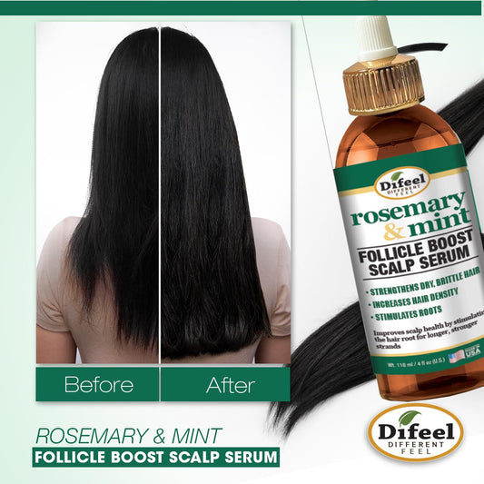 Difeel Rosemary & Mint Follicle Boost Scalp Serum (4oz)