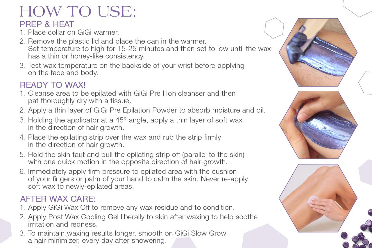 GIGI Relaxing Lavender Hard Wax Beads