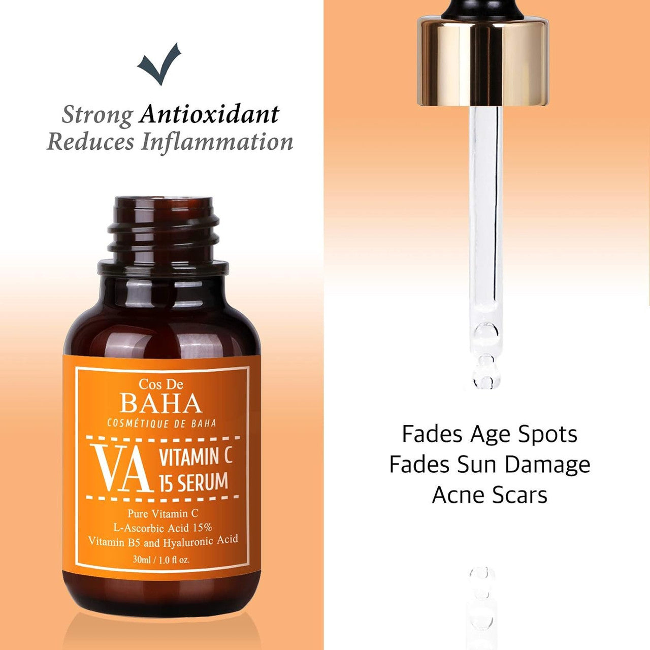 Cos De BAHA VA Vitamin C 15% Ascorbic Acid Serum (1oz)