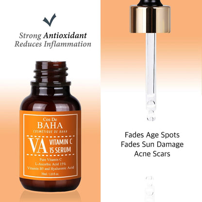 Cos De BAHA VA Vitamin C 15% Ascorbic Acid Serum (1oz)