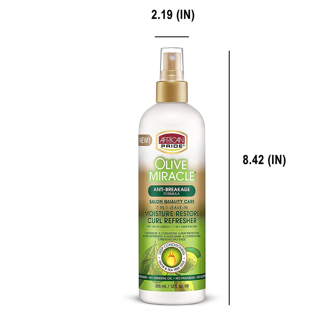African Pride Olive Miracle 7-IN-1 Leave-In Moisture Restore Hair Curl Refresher