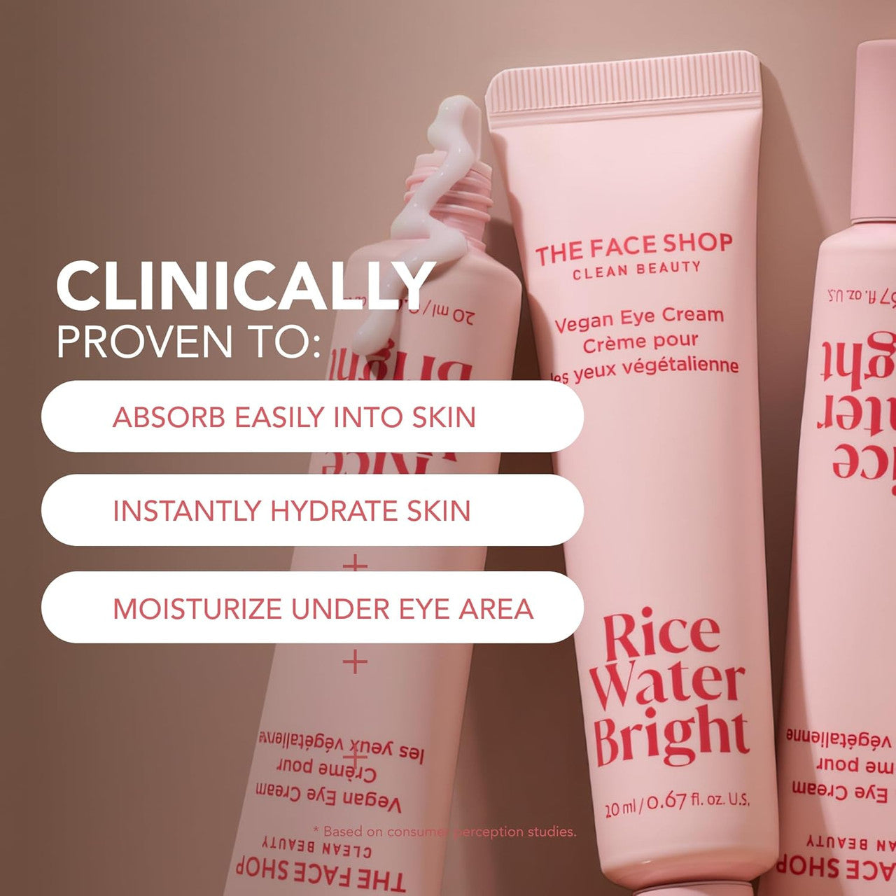 THE FACE SHOP Water Bright Vegan Eye Cream, Vegan (20ml)