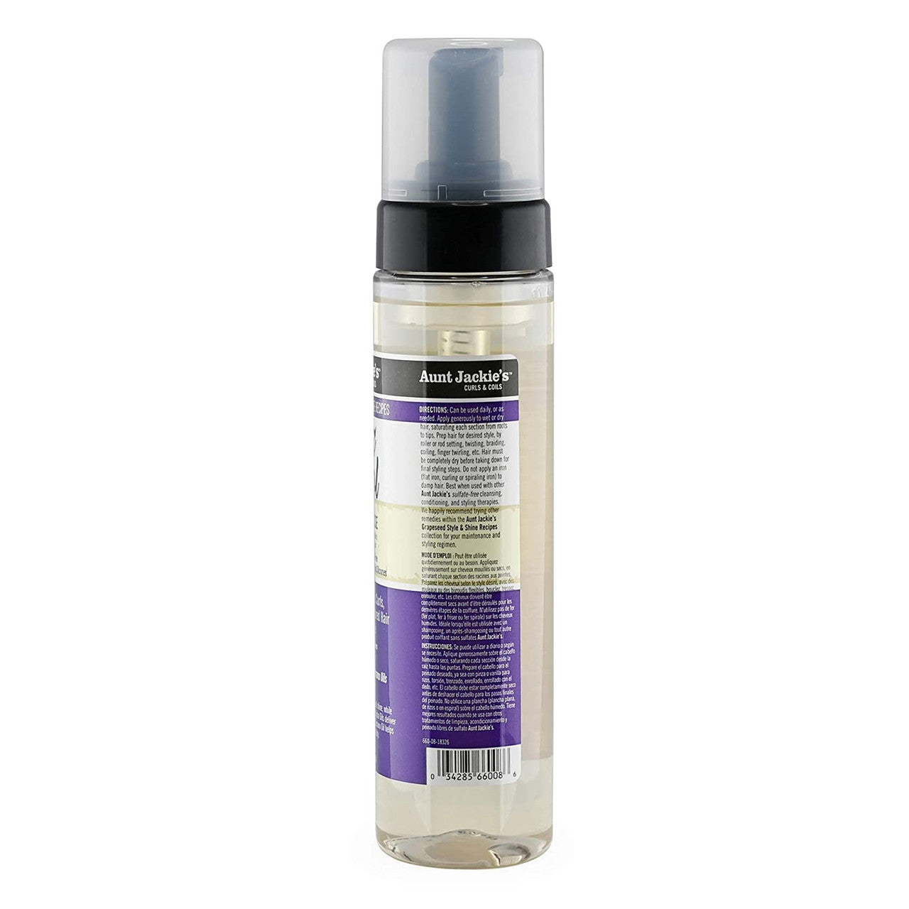Aunt Jackie's Grapeseed Frizz Patrol Anti-Poof Setting Hair Mousse