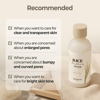 [SKINFOOD] Rice Brightening Toner (5.4oz)
