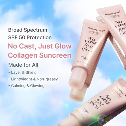 Medicube Sunscreen No Cast Just Glow Collagen SPF 50 (1.69oz)