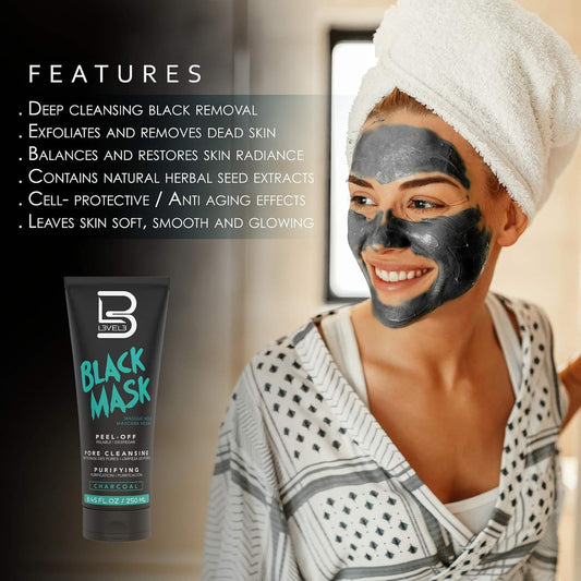 L3VEL3 Black Charcoal Peel Off Face Mask