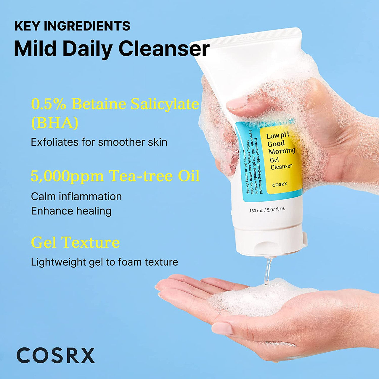 COSRX Low pH Good Morning Gel Cleanser (5.07 oz)