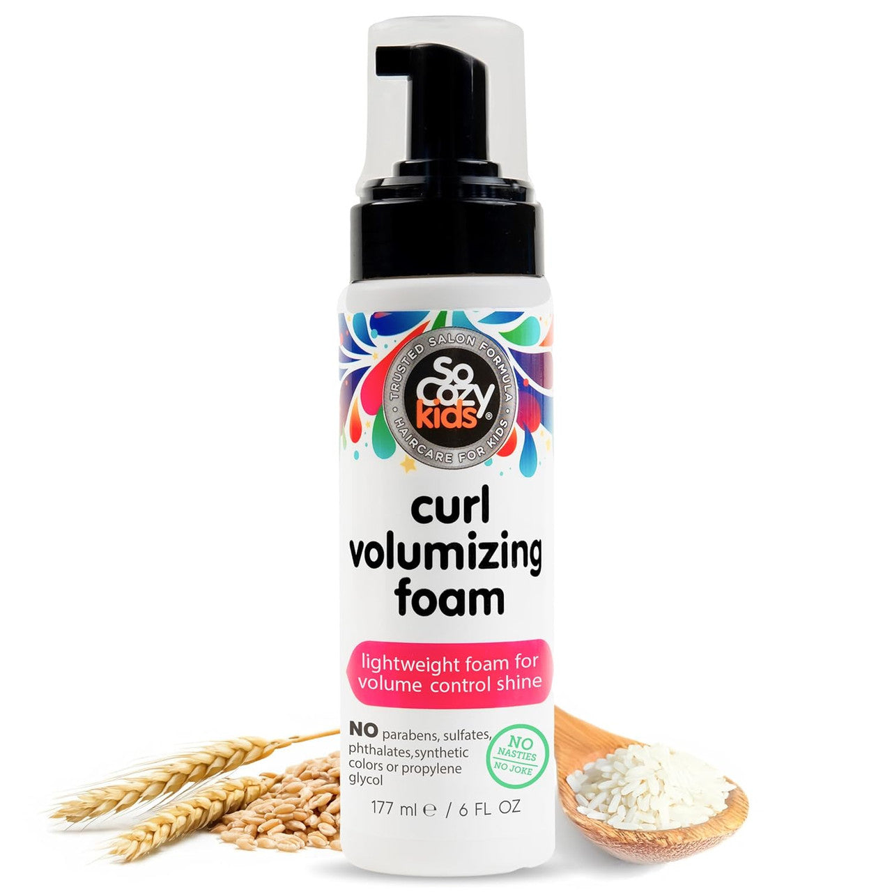SO COZY Curl Volumizing Foam Hair Mousse for Kids (6oz)