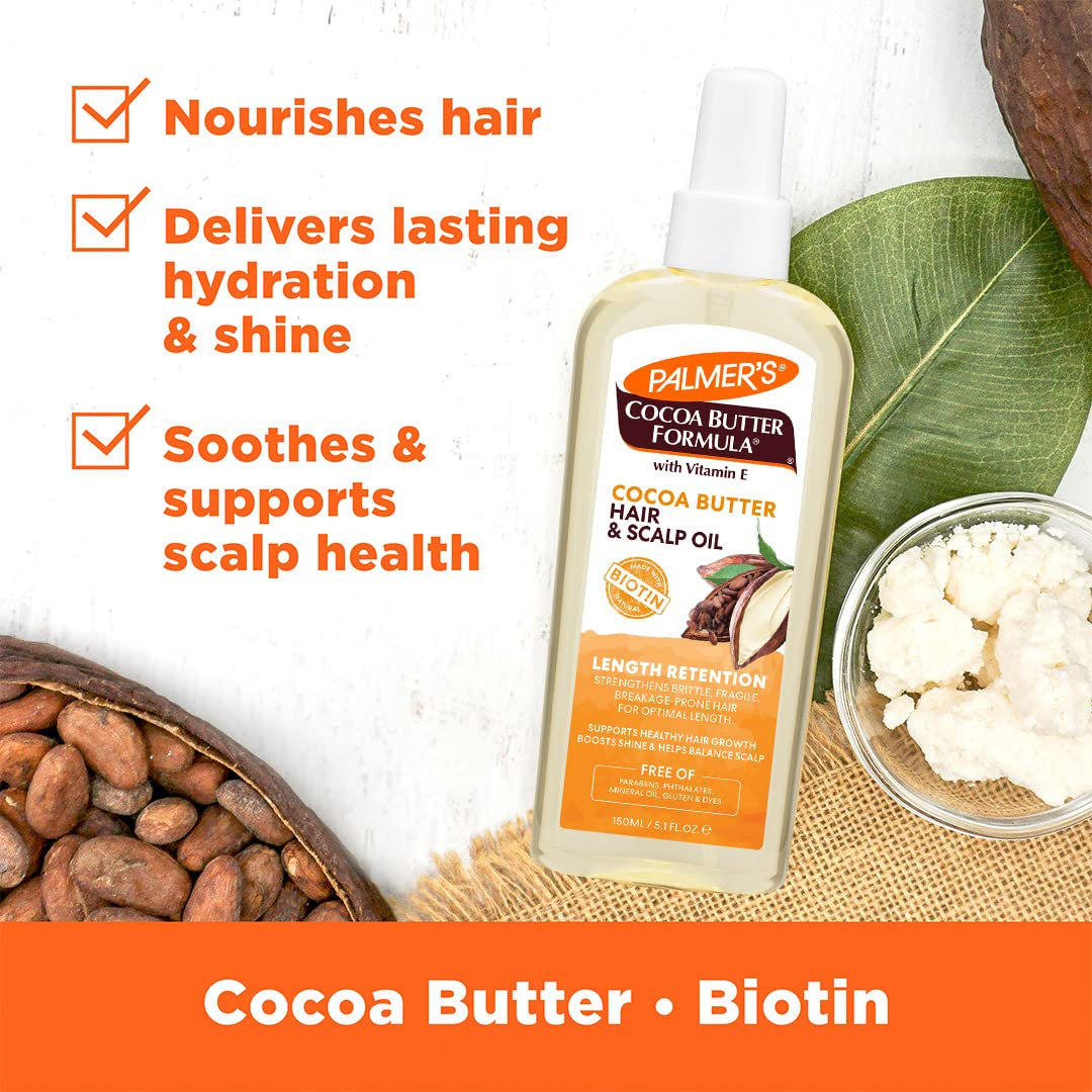Palmers Cocoa Butter & Biotin Length Retention Hair and Scalp Oil (5.1 oz)