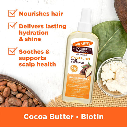 Palmers Cocoa Butter & Biotin Length Retention Hair and Scalp Oil (5.1 oz)