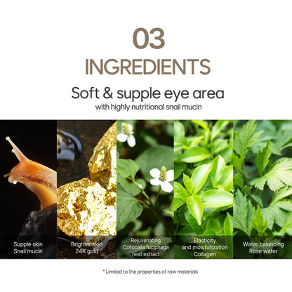 PETITFEE Gold & Snail Hydogel Eye Patch (60ea)