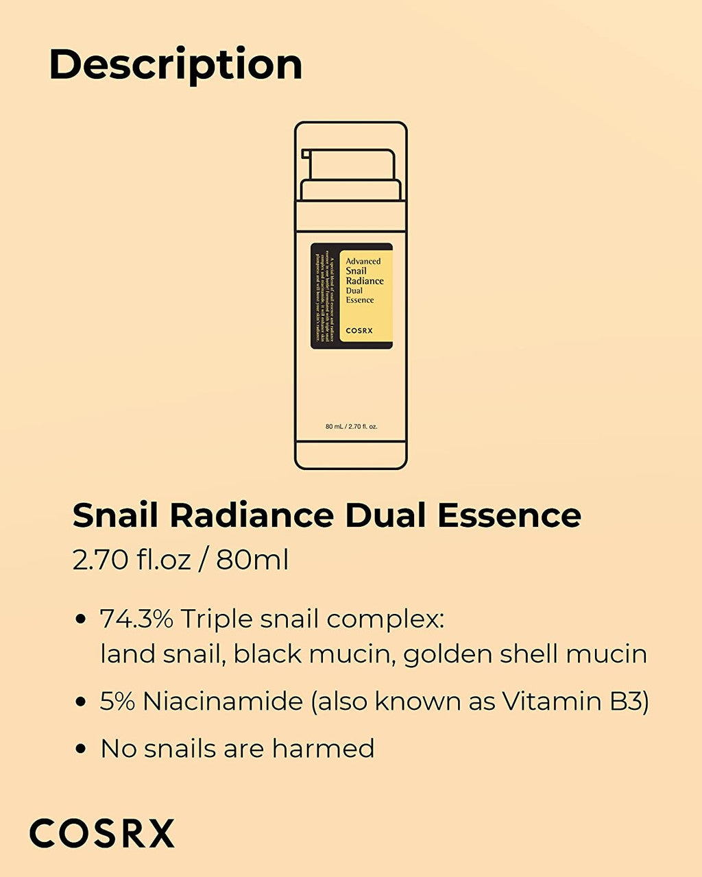 COSRX Advanced Snail Radiance Dual Essence (2.7 oz)