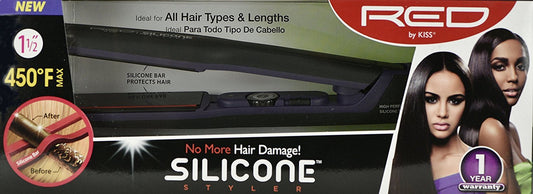 RED Silicone Flat Iron Styler