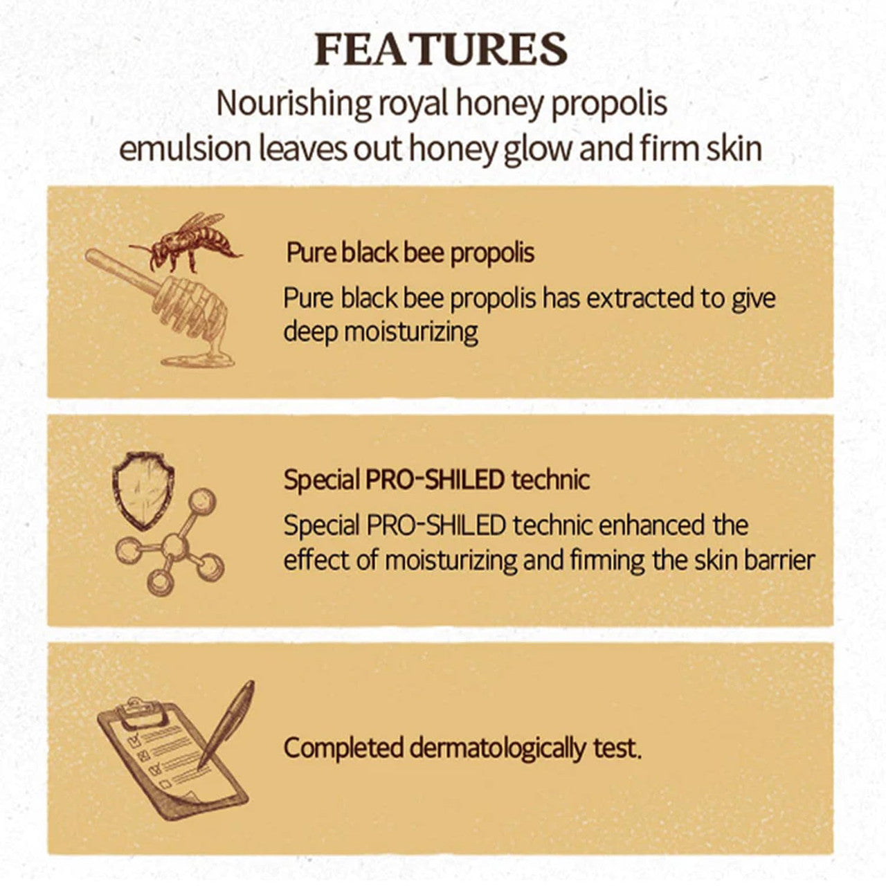 [SKINFOOD] Royal Honey Propolis Enrich Emulsion (5.41 oz)
