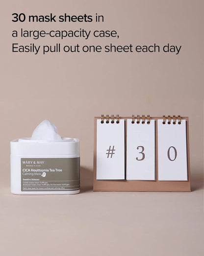 MARY & MAY CICA Houttuynia Tea Tree Calming Mask (30Sheets)