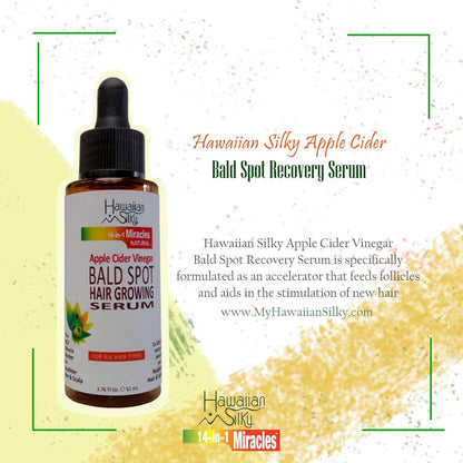 Hawaiian Silky 14 In 1 Miracles Apple Cider Vinegar  Bald Spot Hair Recovery Serum (1.76 oz)