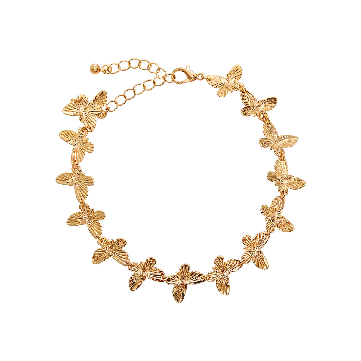 ARRIA 14K Gold Plated & White Gold Fashion Anklet