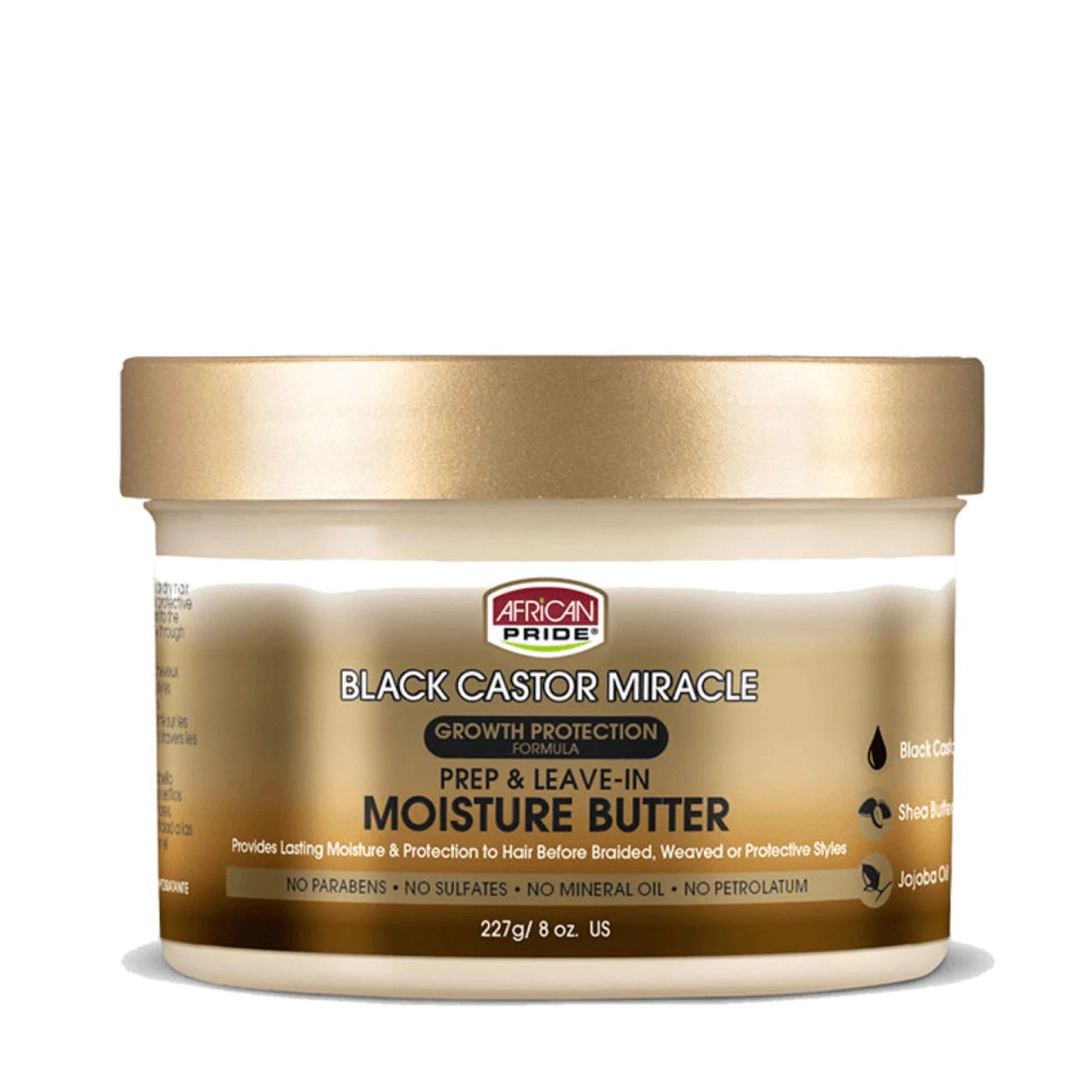African Pride Black Castor Miracle Prep & Leave-In Moisture Butter