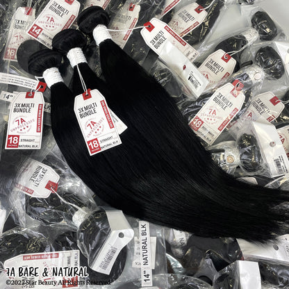SENSATIONNEL 7A Bare & Natural Virgin Hair Straight (10"-28")