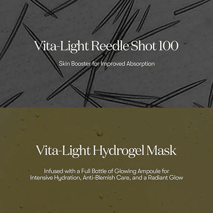 VT COSMETICS Vita-Light Reedle Shot 100 2-Step Hydrogel Mask (1Sheet)