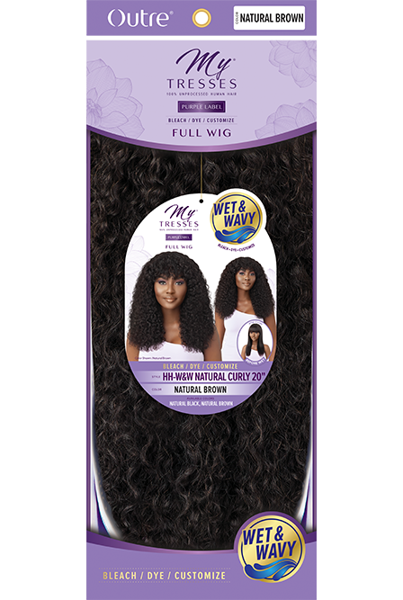 OUTRE Mytresses Purple Label 100% Unprocessed Human Hair Wig W&W Natural Curly 20"