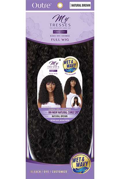 OUTRE Mytresses Purple Label 100% Unprocessed Human Hair Wig W&W Natural Curly 20"