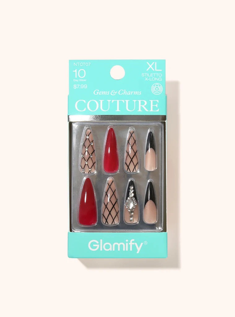 GLAMIFY Couture Press On Nails - Coffin Long