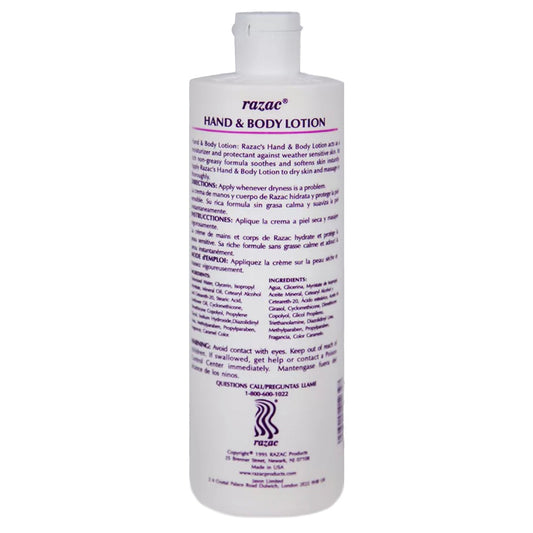 RAZAC Hand & Body Lotion (16oz)