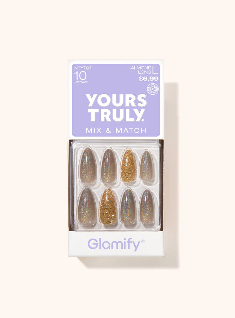 ABSOLUTE Glamify Yours Truly Press On Nails - Almond Long (#01-#08)