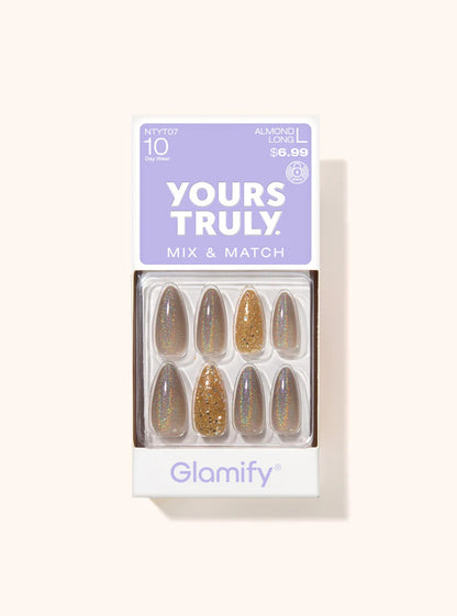 ABSOLUTE Glamify Yours Truly Press On Nails - Almond Long (#01-#08)
